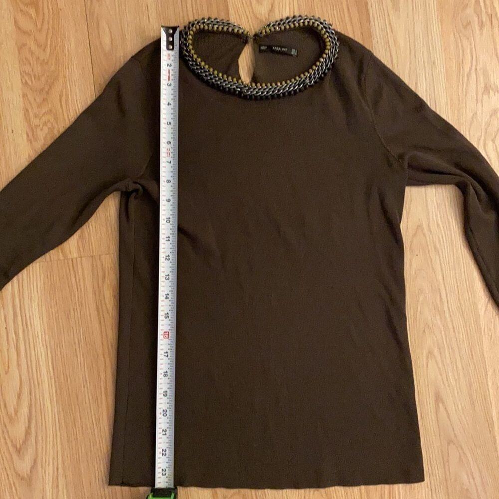 Zara knit top with beaded neckline size small - Picture 10 of 10